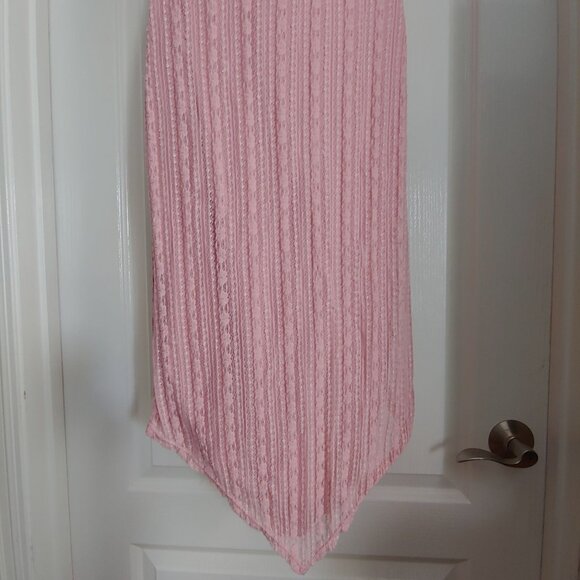 Y2k Womens Empire Cottage Fairy Asymmetrical Mid Dress Pink M - Picture 10 of 16